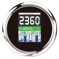 NMEA 2000 85mm פרצוף שחור דיגיטלי LCD תצוגת משולב מתח לחץ שמן מד בר מד boost מנוע tachometer מד
