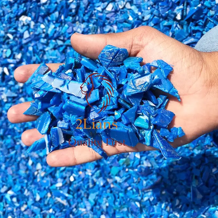 HDPE Drum Regrind rottami di plastica/HDPE blue regrind bottiglia o imballaggio per rifiuti industriali naturali