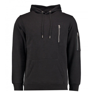 Sudadera con capucha de felpa francesa para hombre, 100% algodón, personalizada al por mayor, ajustada, con cremallera frontal, manga, cremallera, logotipo bordado, con capucha y estampado para adultos - Product Image 1