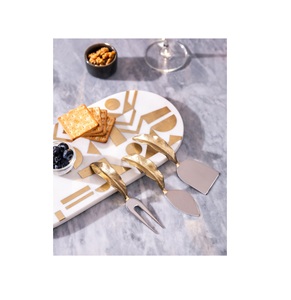 Cuchillo de latón y resina de alta calidad, mango de mantequilla, vaso, cuchillo de cena polaco para mantequilla de res, cubiertos de acero inoxidable con resina - Product Image 1