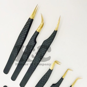 Pinzas de extensión de pestañas de acero inoxidable con embalaje personalizado, Punta puntiaguda, logotipo privado para pestañas voluminosas, espejo de visón - Product Image 5