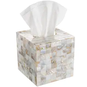 Vietnam wholesale handicrafts mother of pearl bead tissue box cover set homeware crafts