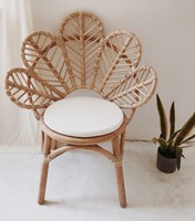 100% Fauteuil à fleurs en rotin naturel Chaise en rotin Paon Fauteuil en rotin écologique + 84947900124