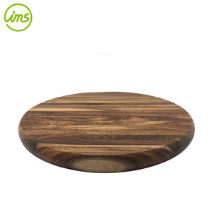 ถาดชิปแผ่นไม้อะคาเซียธรรมชาติทรงกลม - Product Image 5