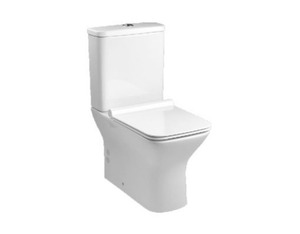 Inodoro Turco de Cerámica de Doble Descarga, de Dos Piezas, Montado en el Suelo, sin Borde, con Taza Alargada, Descarga por Sifón, con 5 Años de Garantía - Product Image 1