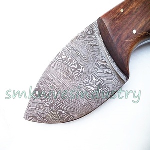 7นิ้วมือที่กำหนดเองทำดามัสกัสใบมีดไม้ธรรมชาติจับมีดถลอกหนัง (Smk1288) - Product Image 3
