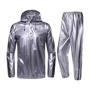 Heavy Duty Fitness Exercise Gym Anti-Rip Black Clothes Weight Loss Sweat <b>Sauna</b> Suit For Men and Women - Product Image 1