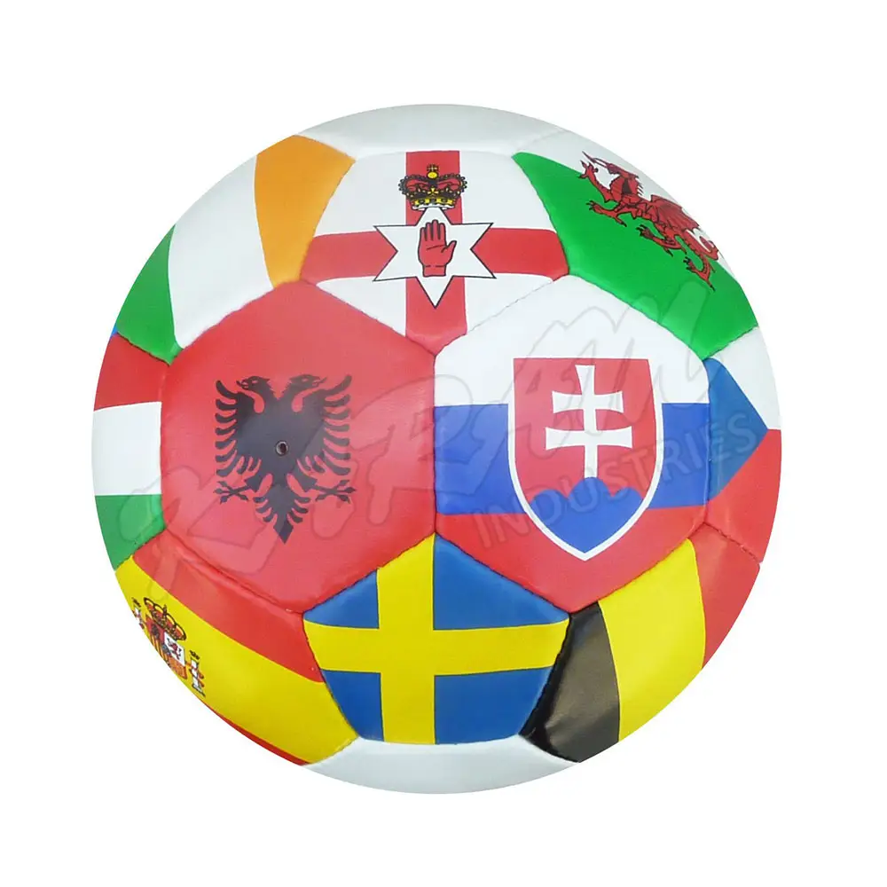 Wholesale Cheap Machine Stitched Country Flag Football Custom PVC Promotional Soccer Ball