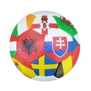 Wholesale Cheap Machine Stitched Country Flag Football Custom PVC Promotional Soccer Ball