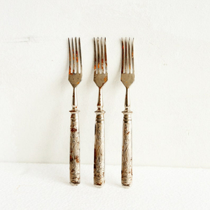 Ensemble de fourchettes de restauration rapide ensemble de couverts de table en acier inoxydable vaisselle de restaurant ensemble de couverts de couleur argentée à un prix avantageux - Product Image 1