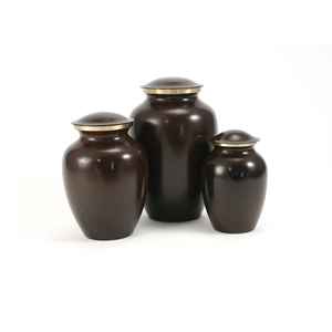 Urnas de cremación clásicas de Metal, cenizas humanos de níquel grabadas para Funeral, recuerdo conmemorativo de tamaño personalizado - Product Image 4