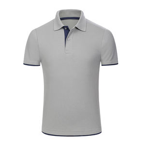 Polo Profesional Color Gris, Manga Corta, Corte Ajustado, Estilo Casual para Hombre Adulto - Product Image 1