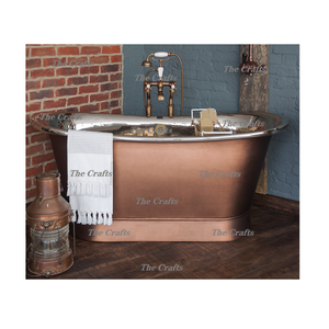 Baignoire en cuivre pur avec pieds en laiton, baignoire de qualité supérieure pour la maison et les accessoires de salle de bain d'hôtel - Product Image 5