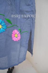 <b>Boho</b> Cotton Floral V-neck Eco-Friendly Maxi <b>Dress</b> Hand Embroidered Beach Wedding Lace <b>Summer</b> Resort Swim Cover Hippie Bridesmaid - Product Image 5