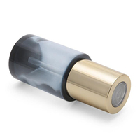 Flacon compte-gouttes à bouton poussoir en or flint électroplaqué pour huiles essentielles, 5 ml, 10 ml, 15 ml, 20 ml