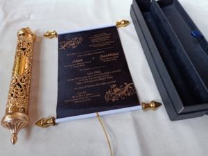 Custom Printed Scroll Wedding Invitations with <b>Matching</b> Scroll <b>Boxes</b> Suitable for Wedding Stationers - Product Image 4