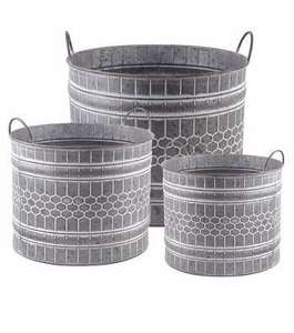 GALVANIZED DEEP OVAL <b>TUB</b> MODERN GALVANIZED METAL ION DEEP OVAL <b>TUB</b> GARDEN DECORATIVE GALVANIZED DEEP <b>TUB</b> PLANTER - Product Image 2