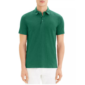 Polo personnalisé OEM, nouvelle arrivée, couleur verte, pour hommes/garçons, 100% coton piqué, tissu de haute qualité - Product Image 1