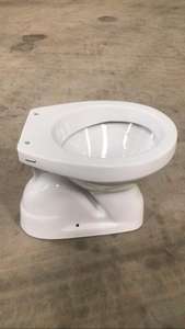 Couverture blanche en céramique pour toilette, ensemble de salle de bain, siège de toilette, bon marché, avec motif graphique d'emballage de l'heure, en vente - Product Image 2