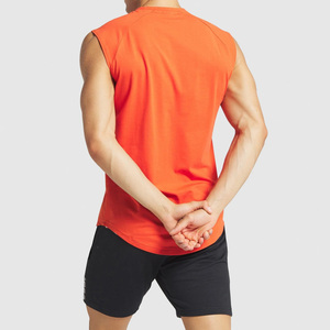 2021 nueva camiseta sin mangas de moda para hombre, camiseta de gimnasio personalizado con estampado de algodón, diseño informal multicolor, método de tejido de punto con logotipo OEM - Product Image 2
