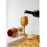 Verre à bière en bois de teck naturel, verre à boisson en bois, produit en bois fait à la main pour la maison, l'hôtel et le restaurant