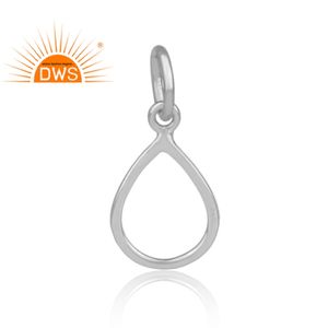 Colgante hecho a mano de Plata de Ley 925 con forma de lágrima, joyería fina con forma de pera - Product Image 3