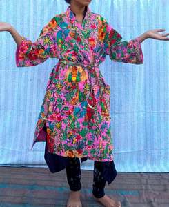 Fabricant et grossiste de kimonos pour femmes, peignoir en coton, robe de plage, robe Kantha faite à la main, peignoir 100% coton - Product Image 1