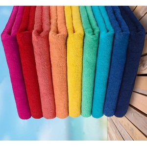 ผ้าขนหนู2023ผ้าฝ้ายออร์แกนิกแถบสีฟ้าสีเหลืองสีเหลืองสีเขียวแบบธรรมดาหลากสีผ้าขนหนูชายหาดรีไซเคิลพร้อมใบรับรองแบบกอท - Product Image 4