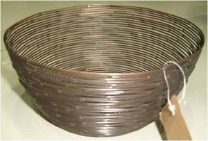 ตะกร้าหวายทำจากลวดสานด้วยมือสำหรับเสิร์ฟผลไม้ถาดหวายไม้ไผ่ทรงกลม2023สำหรับงานแต่งงาน - Product Image 3