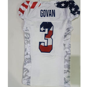 100%, aparejos de fútbol americano transpirables de secado rápido hechos a medida, logotipo bordado de número de nombre de sarga, Fútbol personalizado de talla grande - Product Image 2