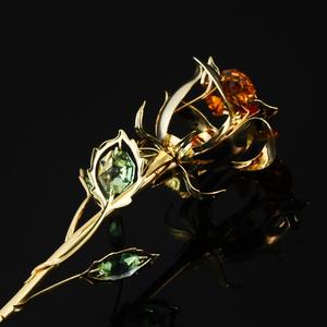 Crystocraft - Regalos Románticos de Aniversario y San Valentín, Cristales de Corte Brillante, Figura de Arte Popular Europeo, Chapado en Oro, para Fiestas - Product Image 3