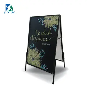 Adjustable stand design A-frame metal chalkboard poster board sidewalk sign display stand