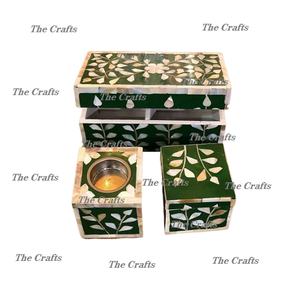 Set Of Four Different Colors Mubkhara In Wooden And Mother Of Pearl Incense <b>Oud</b> Burner At Affordable Price - Product Image 6