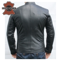 Veste de motard en cuir véritable pour homme, imperméable et respirante, avec options personnalisables