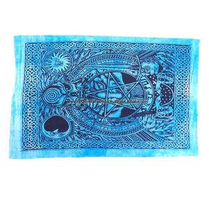 Tissu de coton d'autel Pentacle, de couleur noire et Turquoise pour chambre à coucher et décor de salon - Product Image 2