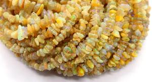 16 "Long brin naturel éthiopien opale lisse non coupée puces semi-précieuses Flashy pierres perles fabricant en gros - Product Image 6