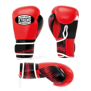 Guantes de boxeo de cuero de lucha de perforación con molde de máquina personalizado y Molde de mano de látex etiquetado privado precio barato