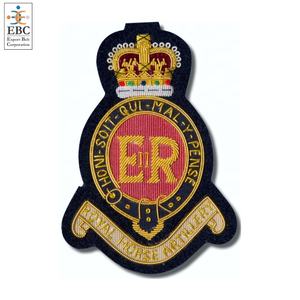 OEM Fashion Jacket Pocket Embroidery <b>Badges</b> Patches Custom Pakistan Bullion Wire Hand Embroidery <b>Badge</b> for Tunics Pocket Patch - Product Image 4
