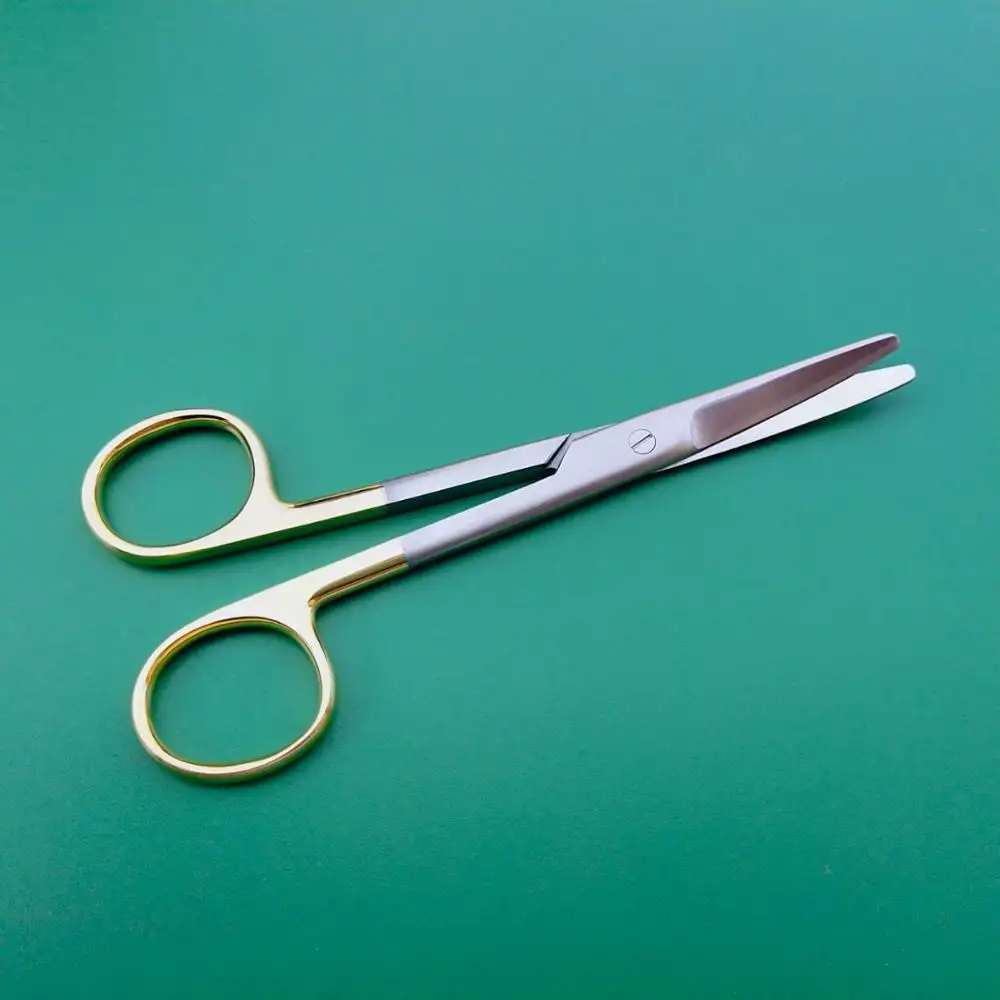 Tc Gold Mayo Scissors Curved 15cm Stainless Steel High Quality Medical Surgical Instruments mahersi
