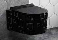 Toilettes murales noir, rouge, bleu, gris, pluie, garantie 20 ans, livraison gratuite