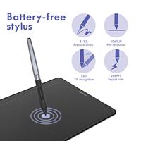 Tablette graphique Huion H1161 avec stylet numérique sans batterie, tablette d'écriture numérique 11*6.8'