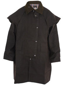 Manteaux et vestes longs de qualité supérieure, tissu imperméable huileux, doublure en coton avec capuche amovible - Product Image 2