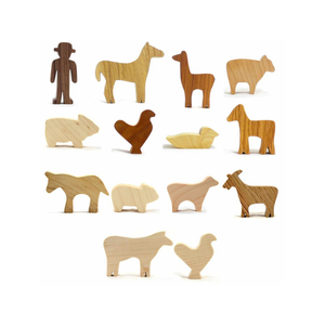 Animaux en bois, 20 pièces, cadeau Unique pour enfants - Product Image 1