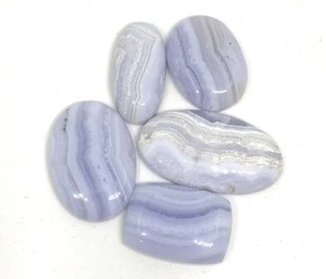 หินโมราทรงหลวมสำหรับทำเครื่องประดับ,พลอยทรงหลังเบี้ยหินสีฟ้าธรรมชาติ - Product Image 3