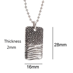 Lamoon — collier en argent Sterling 925 pour hommes, bijoux masculins, pendentif avec étiquette d'animal, chaîne en argent Sterling 925 - Product Image 4