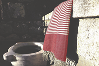 Serviette de bain HAREM 100% coton turc Peshtemal, motif rayé rouge, séchage rapide, absorbante, tissée, personnalisable, plage, maison, spa, piscine