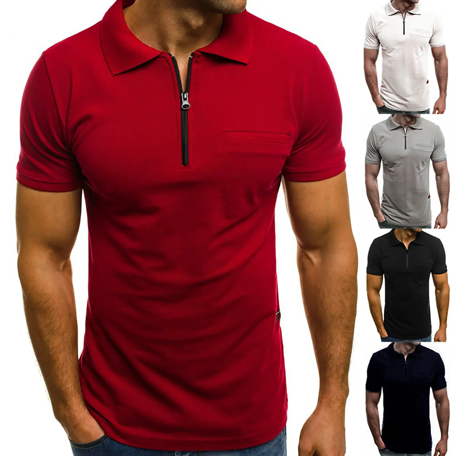 Camiseta polo masculina, camiseta de manga curta, esportiva de golfe, casual, verão