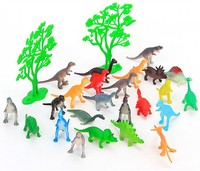 Ensemble de jouets de dinosaure, figurines en plastique et vinyle pour la fête de Dino, Toppers pour Cupcake, assortiment de pièces