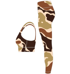 Nuevos conjuntos de Yoga de etiqueta privada sublimados para mujer Ropa activa de fitness de talla grande con mallas y traje de yoga - Product Image 6