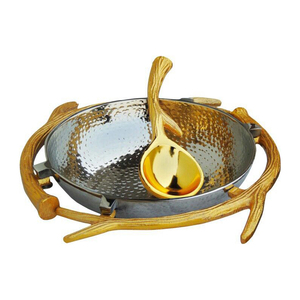 Cast Aluminum Antler <b>Bowl</b> Stand With <b>Silver</b> <b>Bowl</b> Dinning Table Decorative <b>Bowl</b> Stand Home Decorative Accessories - Product Image 5